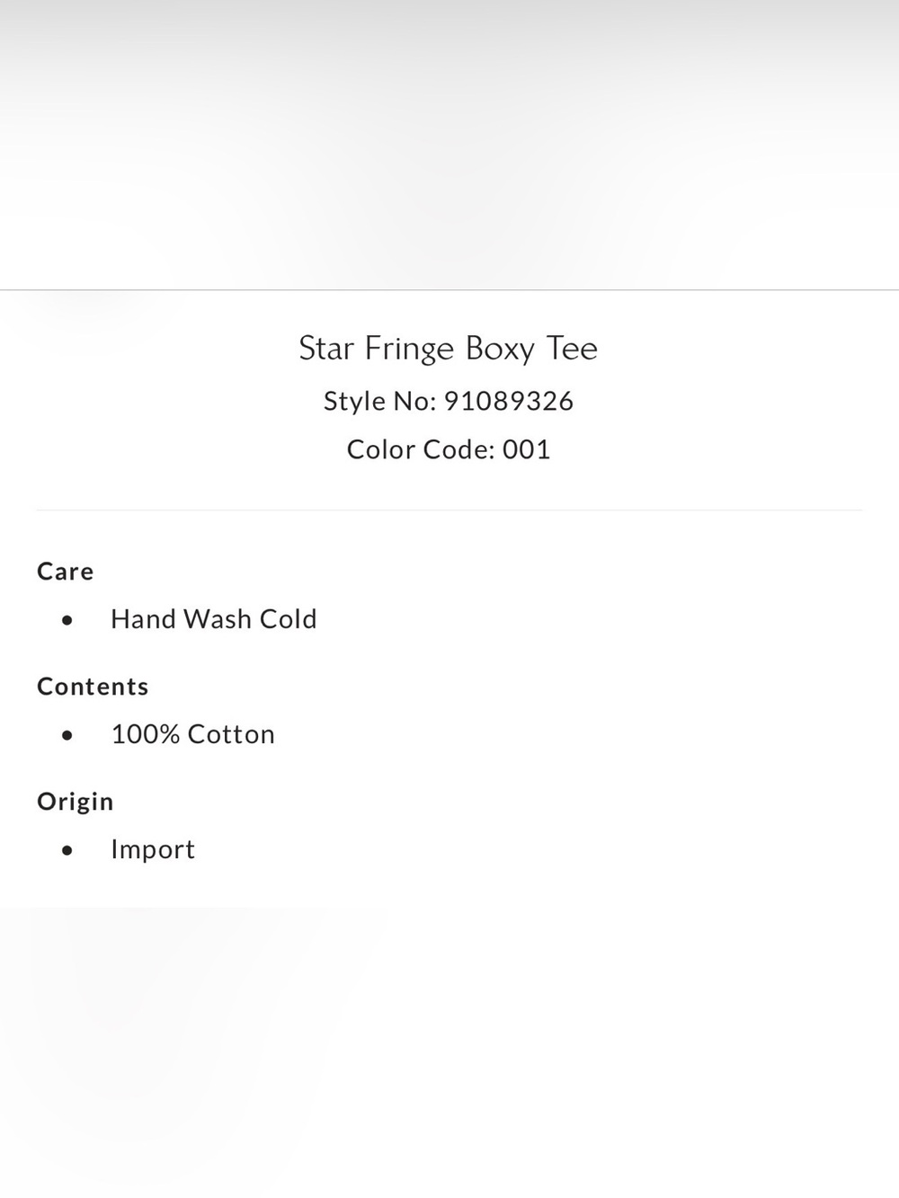 NWOT Star Fringe Boxy Tee - Picture 6 of 6